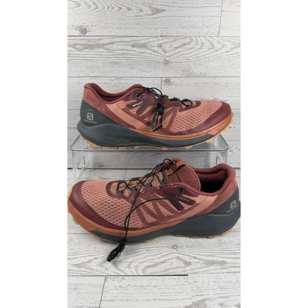 Salomon Sense Ride 4 Women's Size 9.5 Trail Running Shoes Red NO INSOLES #343